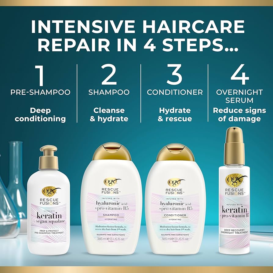 OGX Rescue Fusions Deep Recovery Overnight Treatment, Infused with