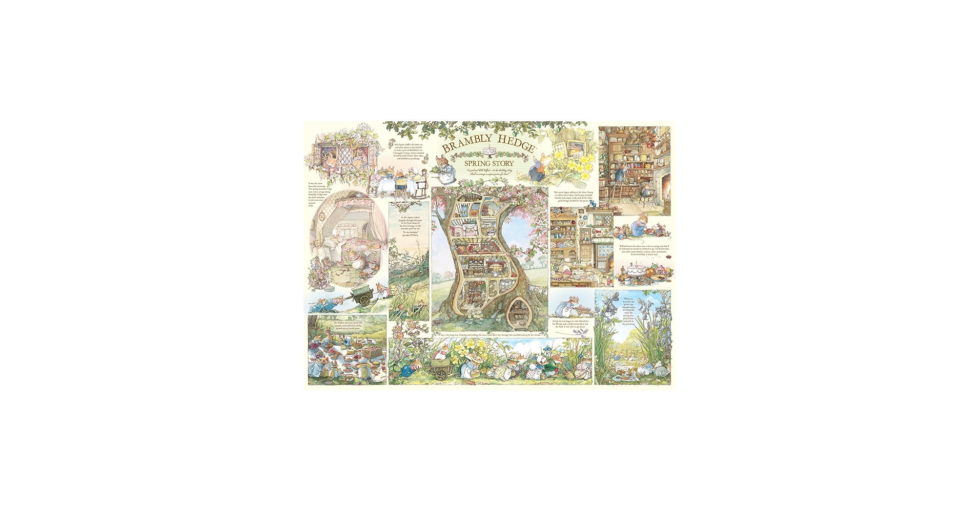 Amazon.com: Cobble Hill 1000 Piece Puzzle - Brambly Hedge Spring