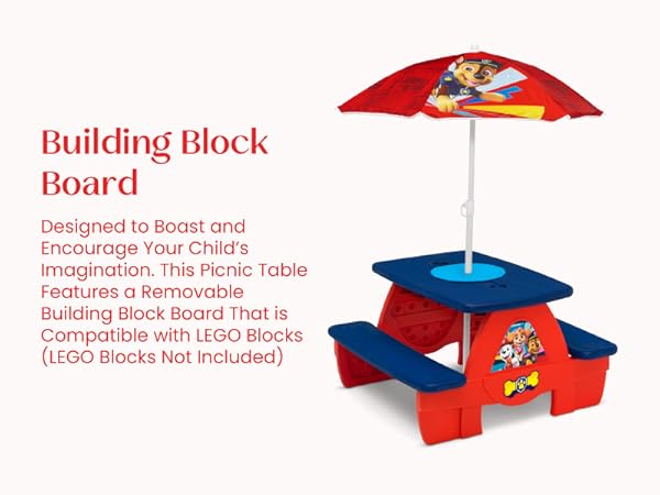 Amazon.com : Delta Children 4 Seat Activity Picnic Table with