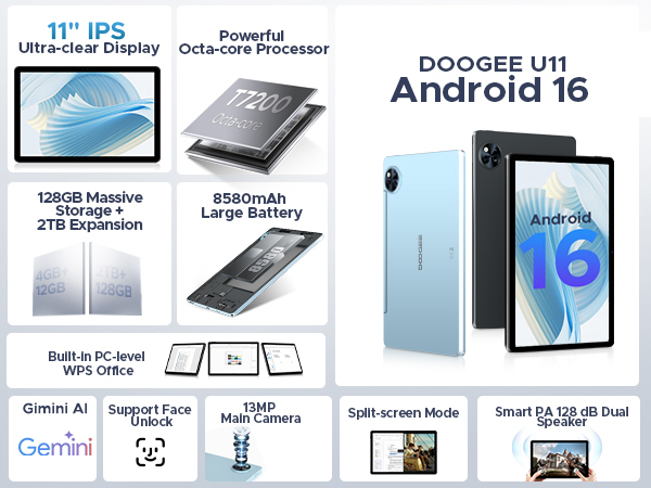 Amazon.com : DOOGEE U11 Android 16 Tablet,11 Inch Tablet with