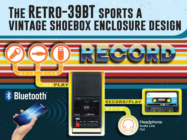 Amazon.com: QFX RETRO-39 Portable Shoebox Cassette Tape Recorder