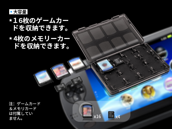 Amazon.co.jp: OSTENT 収納ボックス 20 in1 ゲームメモリーカード