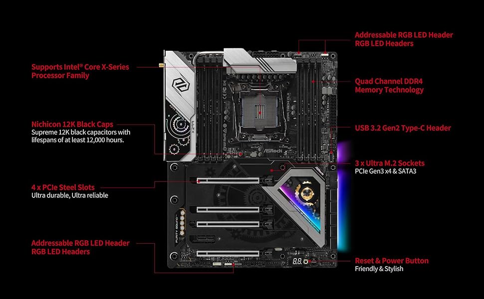Amazon.com: ASRock X299 Taichi CLX LGA2066 ATX Motherboard | Intel
