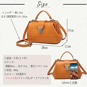 Amazon | [AKIYAMA] ショルダーバッグ レディース 本革 ダレスバッグ
