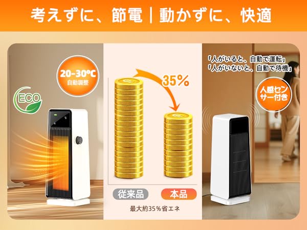 Amazon | Nasida セラミックヒーター【秒で速暖】セラミックファン