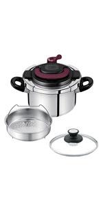 Amazon｜ティファール 圧力鍋 6L ワンタッチ開閉 IH対応 10年保障