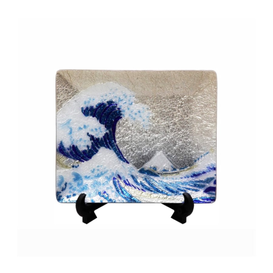 七宝焼き 日本の伝統美 飾皿 43 沖浪（おきなみ） | 縁起物・浮世絵