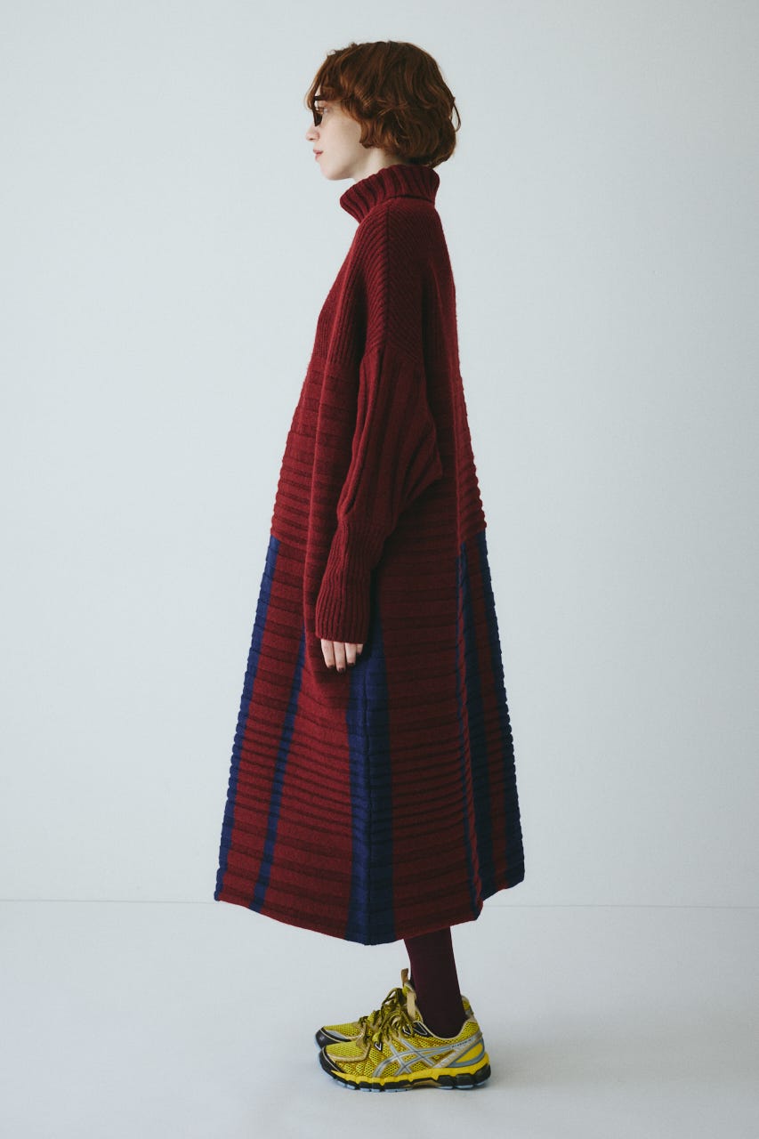 HeRIN.CYE | Box knit one-piece (ワンピース(ロング） ) |SHEL'TTER