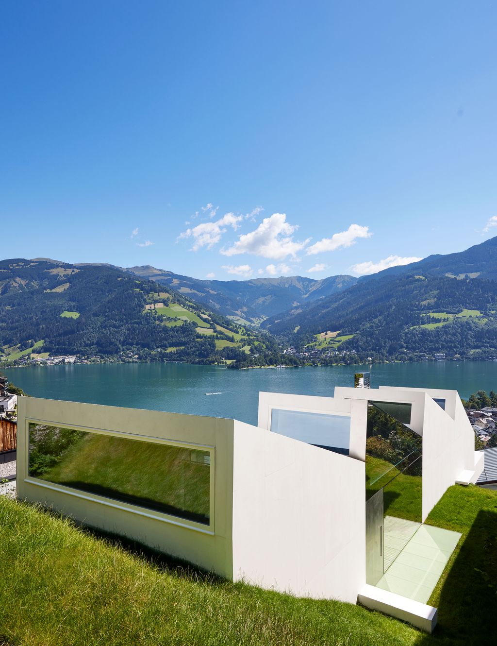 Inside a Modern Alpine Lakehouse Designed by Rem Koolhaas