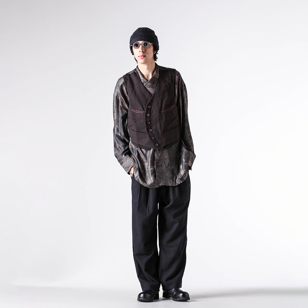 ZIGGY CHEN 25-26AW アシンメトリーパッチワークベスト アルチザン