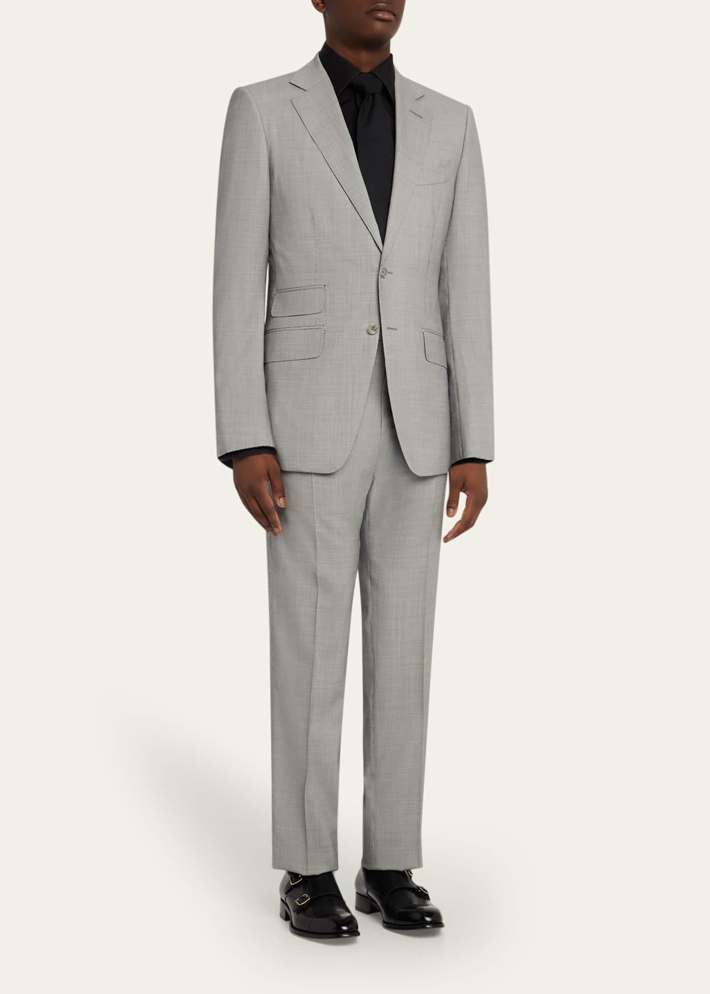 TOM FORD Men's Wool Basketweave Notch-Lapel Two-Piece Suit