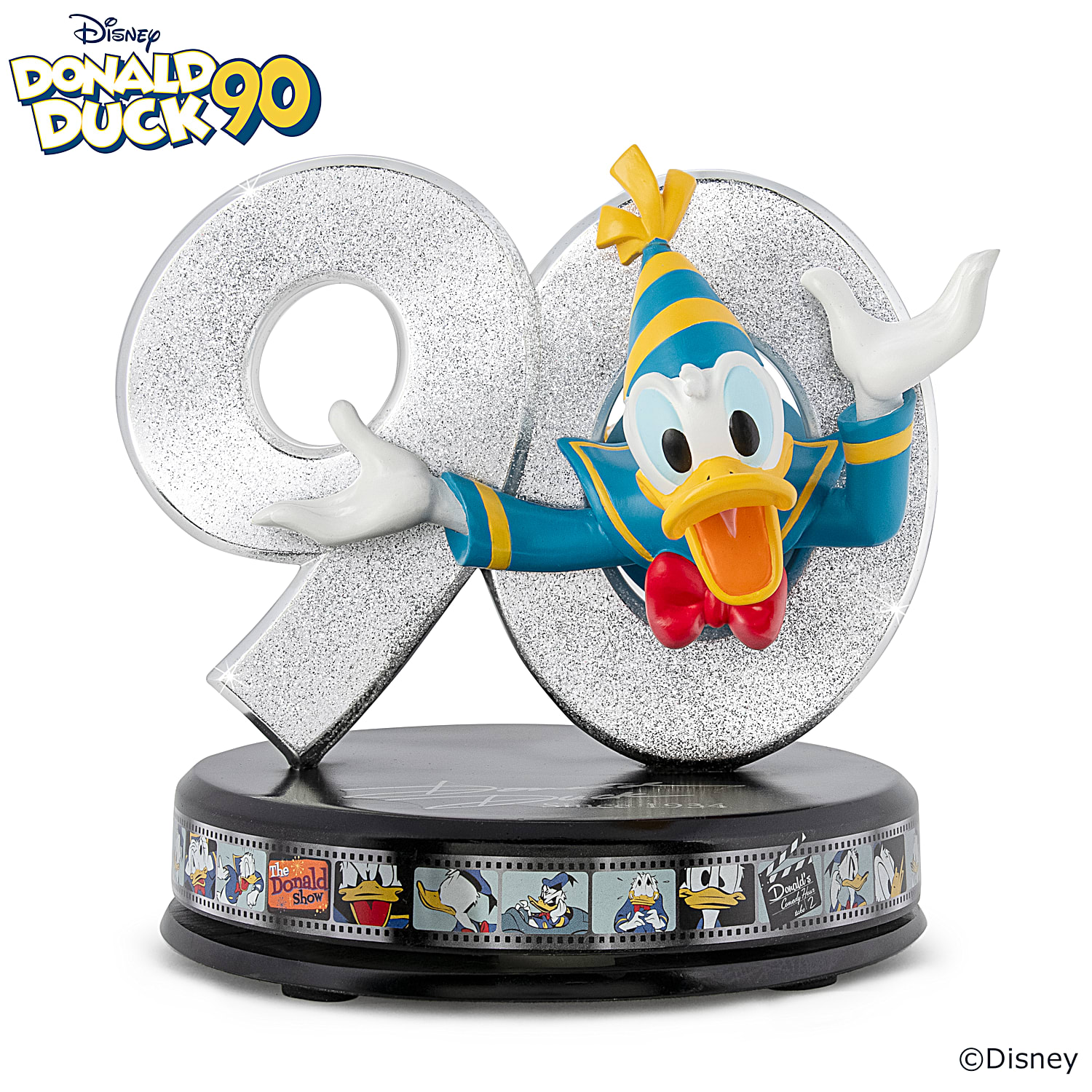 Disney Donald Duck 90th Birthday Rotating Sculpture Featuring A
