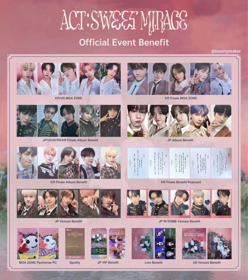 TXT モアゾーン ペンミ MOA ZONE FC トレカ 5枚 TXT 日本 ペンミ 会場