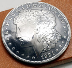 オールドモーガンコインコンチョ1921＜時価＞(いぶし銀タイプA )XF/AU