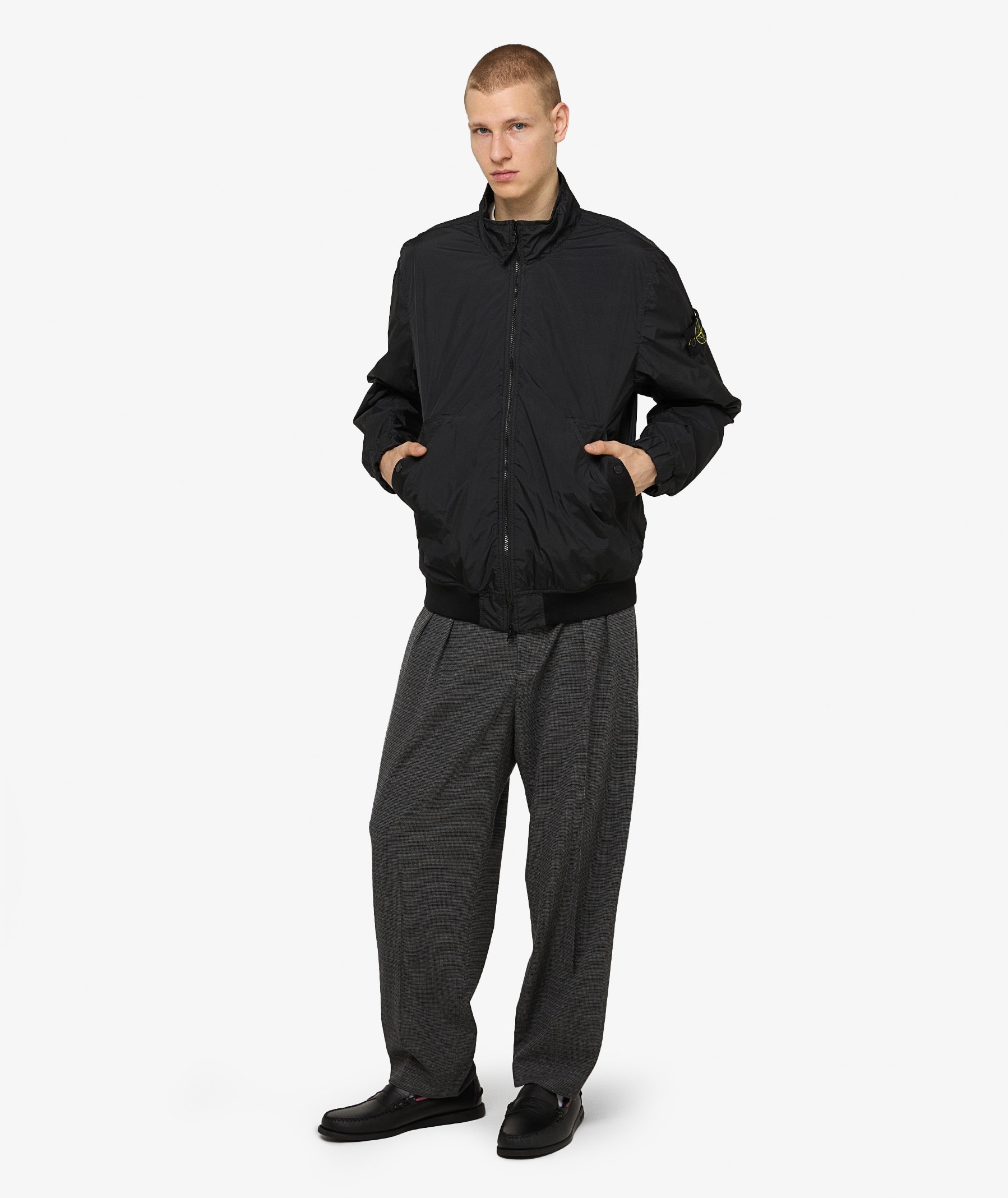 Stone Island Crinkle Reps Nylon Jacket | Black | SVD USA