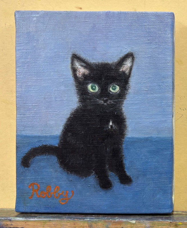 新宿教室／若松会員様の油彩画「猫」 ｜ 大人におすすめの絵画教室