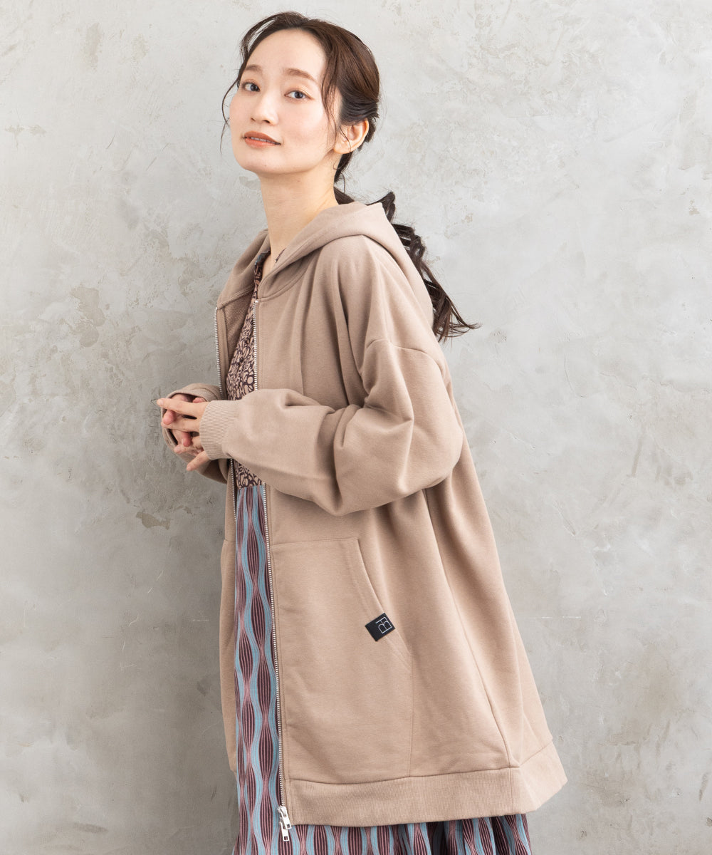 大きいサイズ レディース パーカー ジップアップ オーバーサイズ