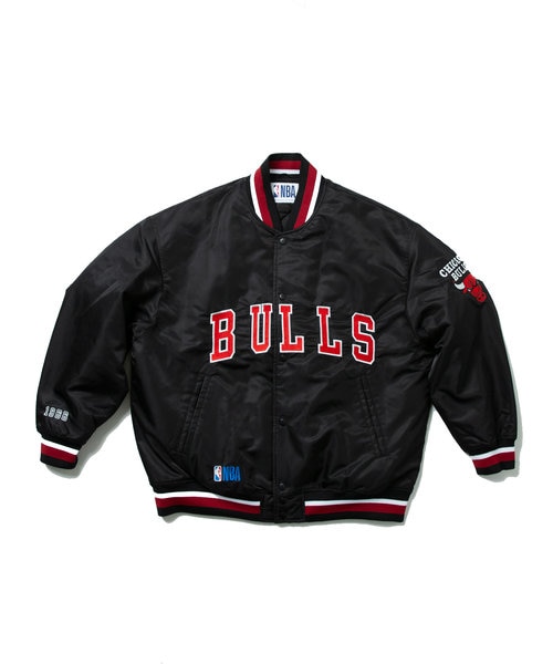 NBA チームロゴ刺繍 ナイロン バーシティジャケット/スタジャン