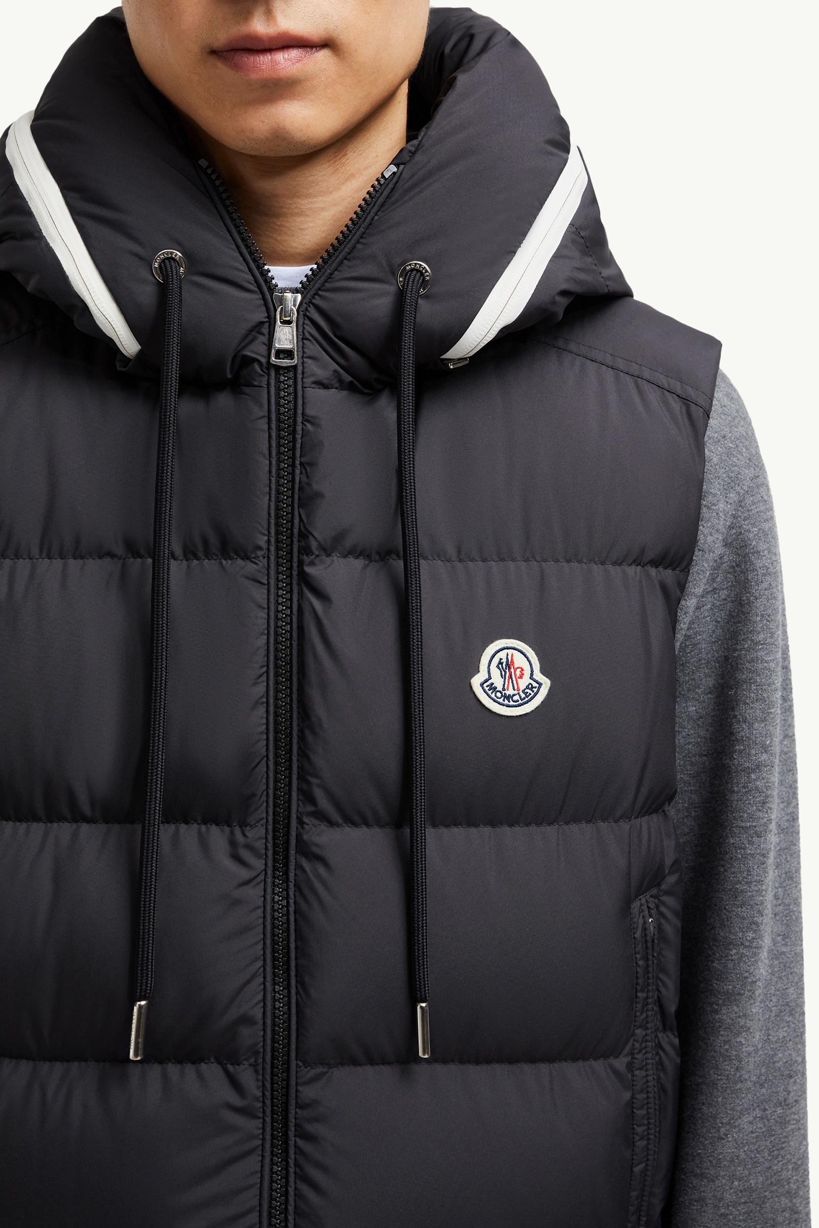 Black Cardamine Hooded Down Vest - Vests for Men | Moncler US