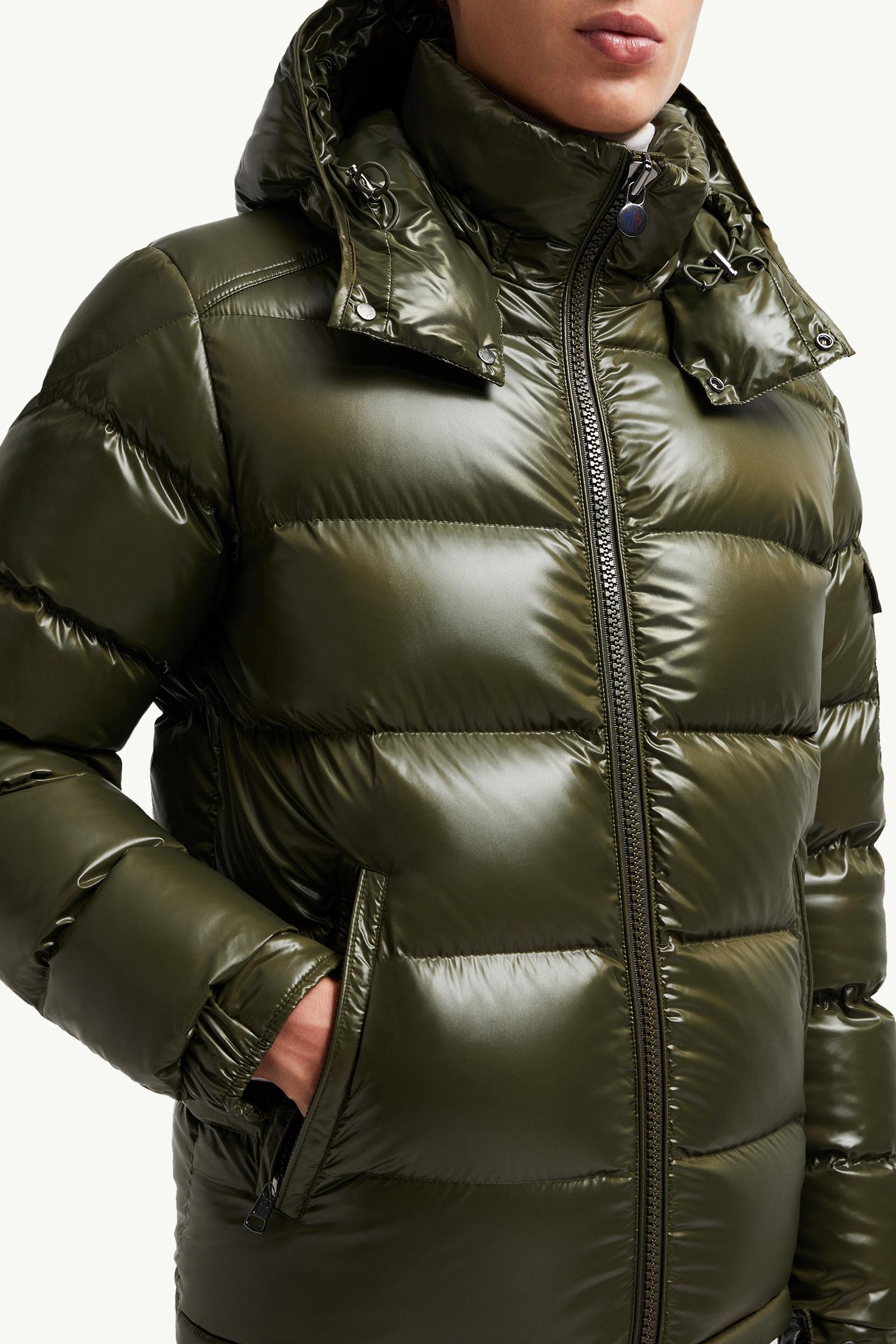 Olive Green Moncler Maya Hooded Short Down Jacket - Short Down