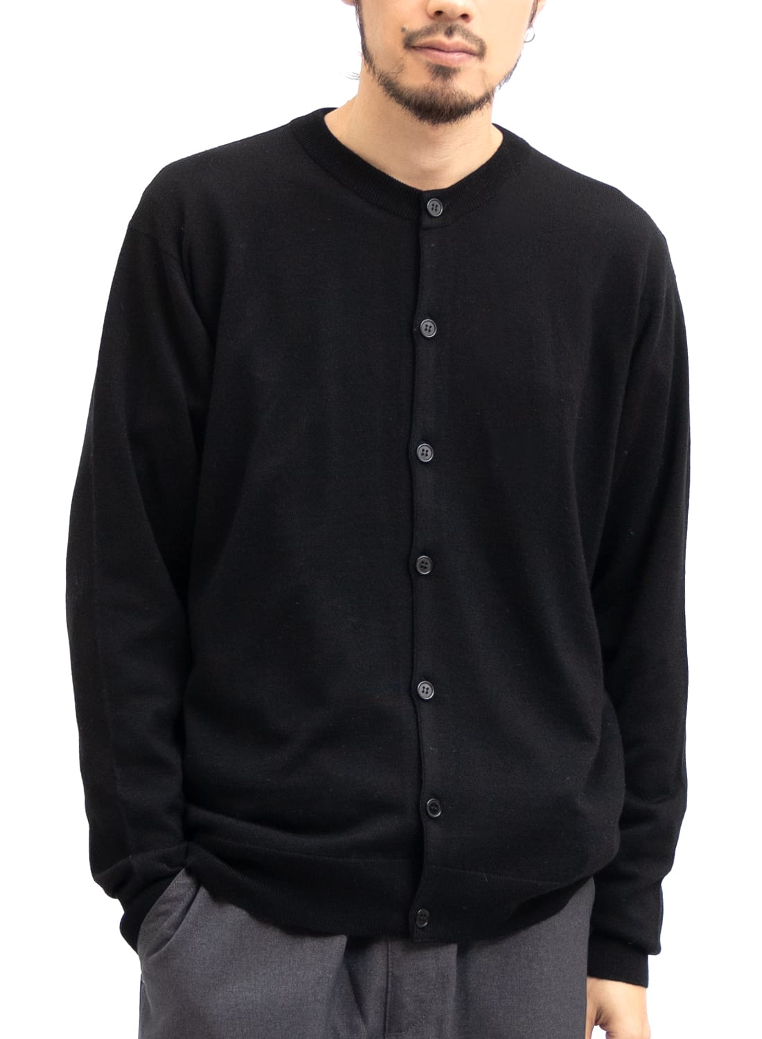 ジョンスメドレー クルーネックウールニットカーディガン[LKNO13295