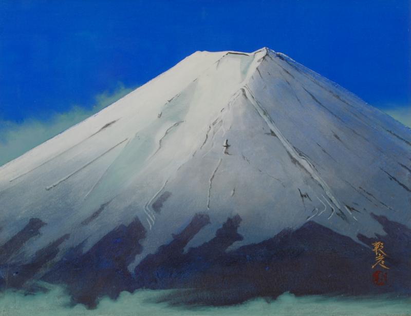 富士山の絵画を日本画で描いた池田彰彦の富士山の和の絵「富士」を通販