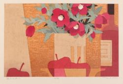 本荘正彦が木版画で制作した花や鳥の絵を通販で販売