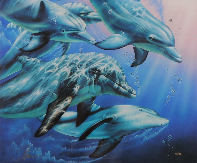 インテリアの絵画をミクストメディアの版画で制作したクリスチャン