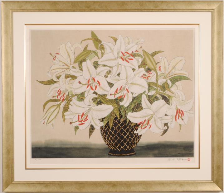 花の絵画をジークレーの版画で制作した青木乃里子の花の絵