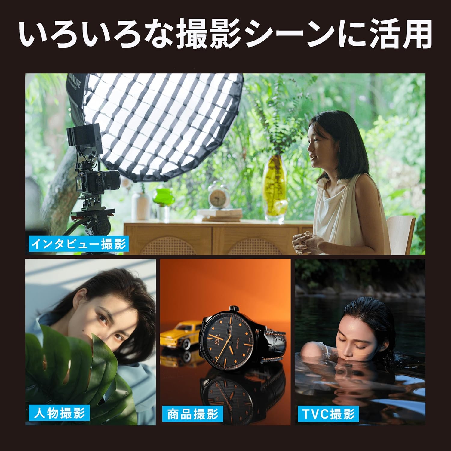 NANLITE FC-60B 撮影用ライト 出力78W 色温度2700-6500K CRI96 バイ