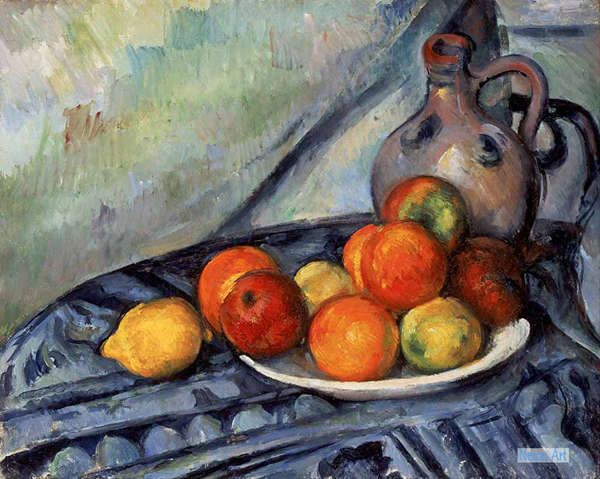 静物 絵画 キャンバス上の複製油絵 - ポール・セザンヌ（Paul Cézanne