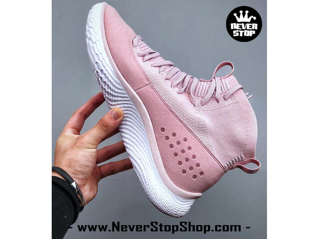 Giày bóng rổ UNDER ARMOUR CURRY 4 FLOTRO PINK WHITE nam