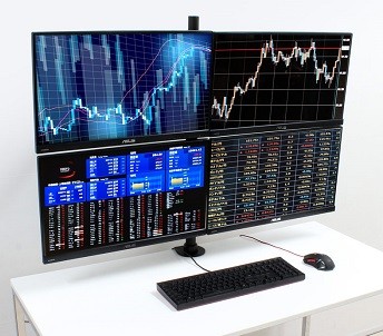 上海問屋、4台のディスプレイを並べられる4画面用モニターアーム