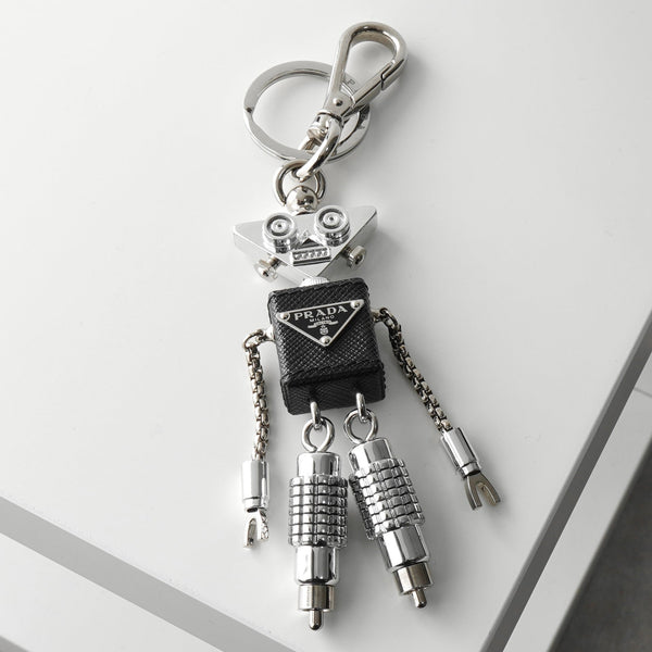 プラダ ロボット キーホルダー キーリング チャーム 三角プレート