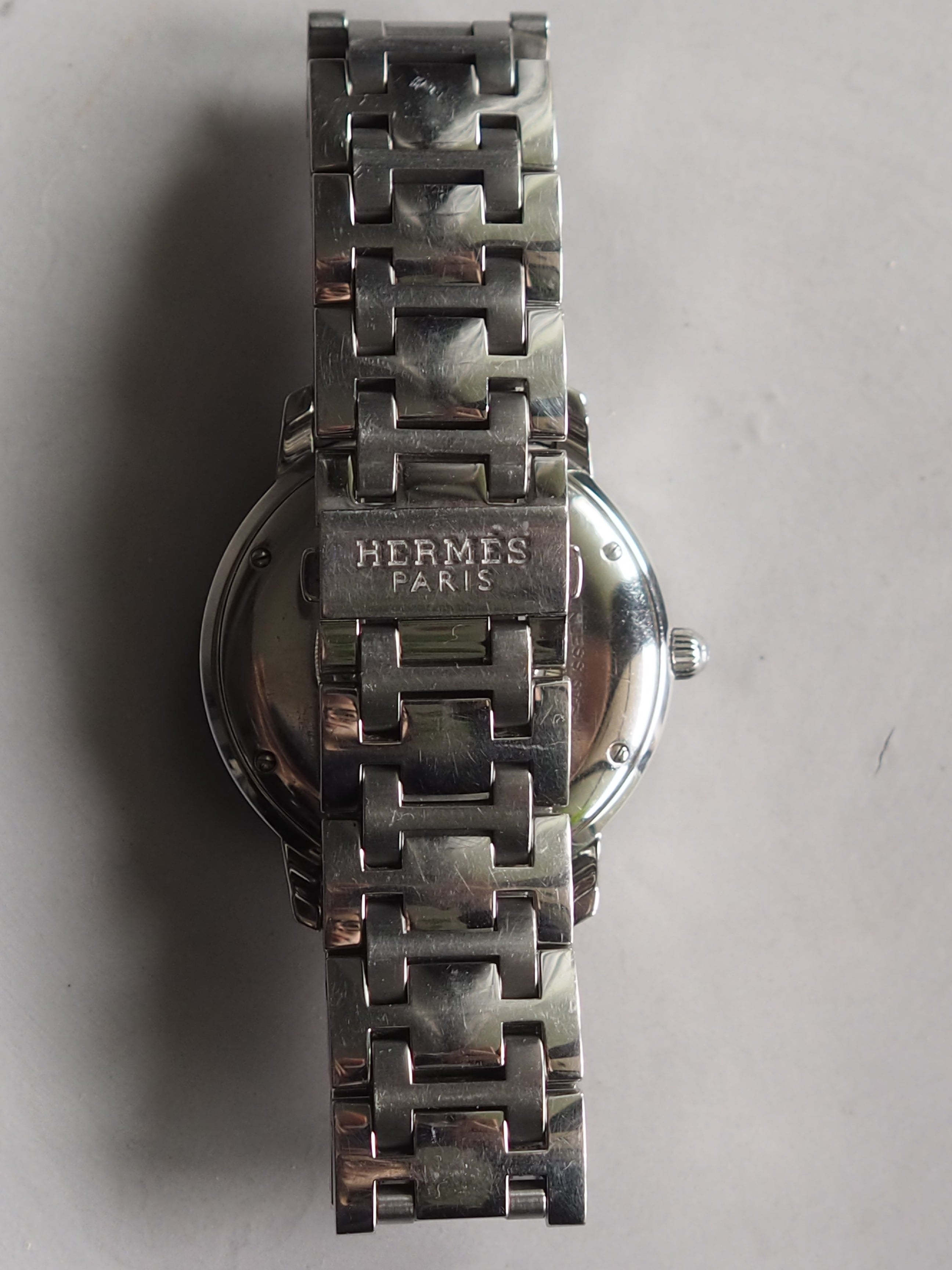 HERMES エルメス クリッパー クラシック ウォッチ 腕時計 シルバー