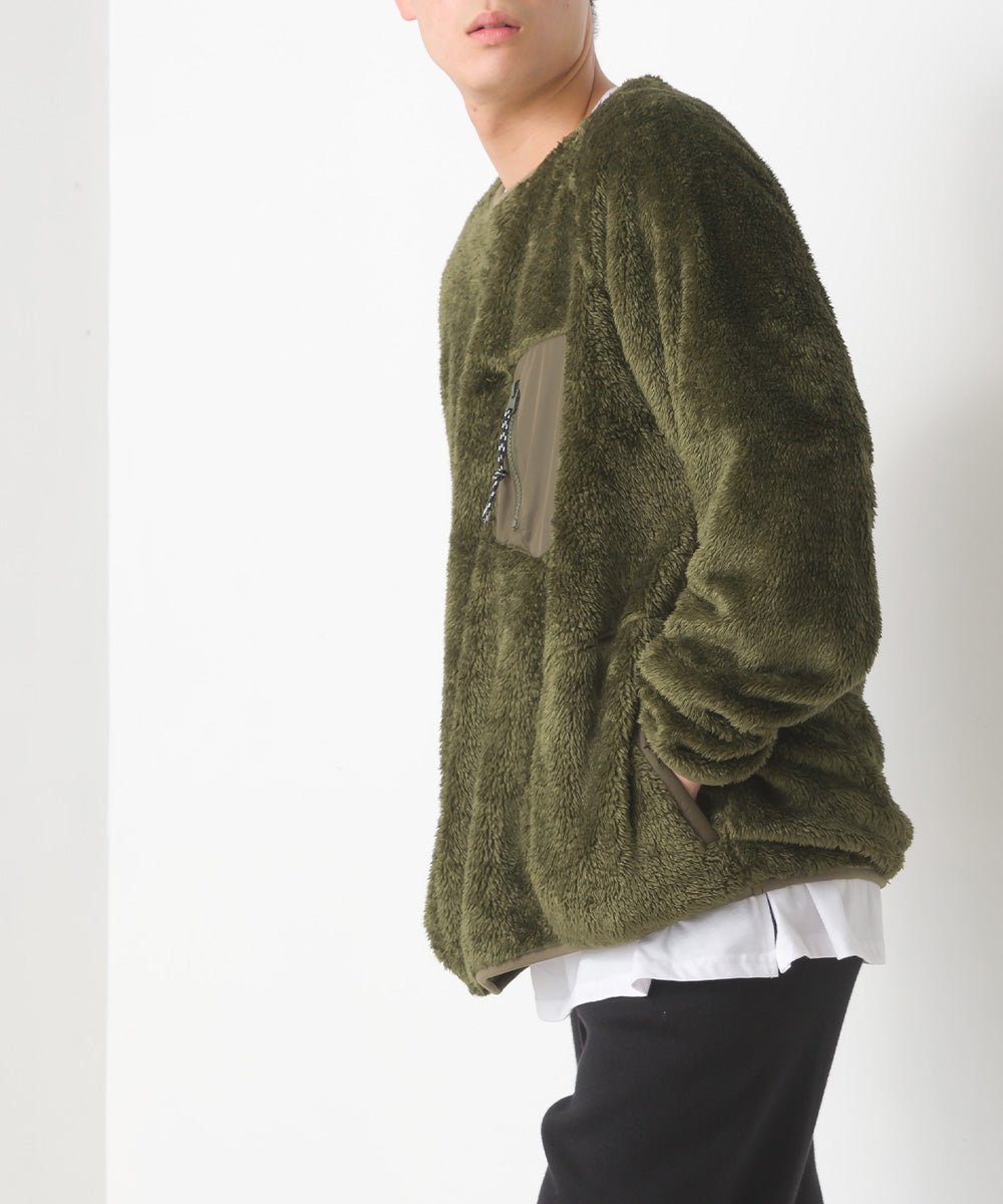 OMNES】ユニセックス ボアフリースプルオーバー【1521-7061】