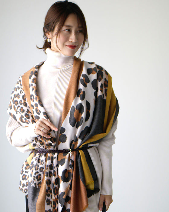 お洒落に見える！巻き方講座レオパード柄ストール – ONE PEACE ONLINE