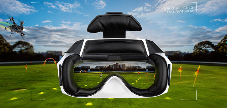 ワルケラ ゴーグル4 FPV メガネ 5インチ 5.8Ghz ダブルアンテナ