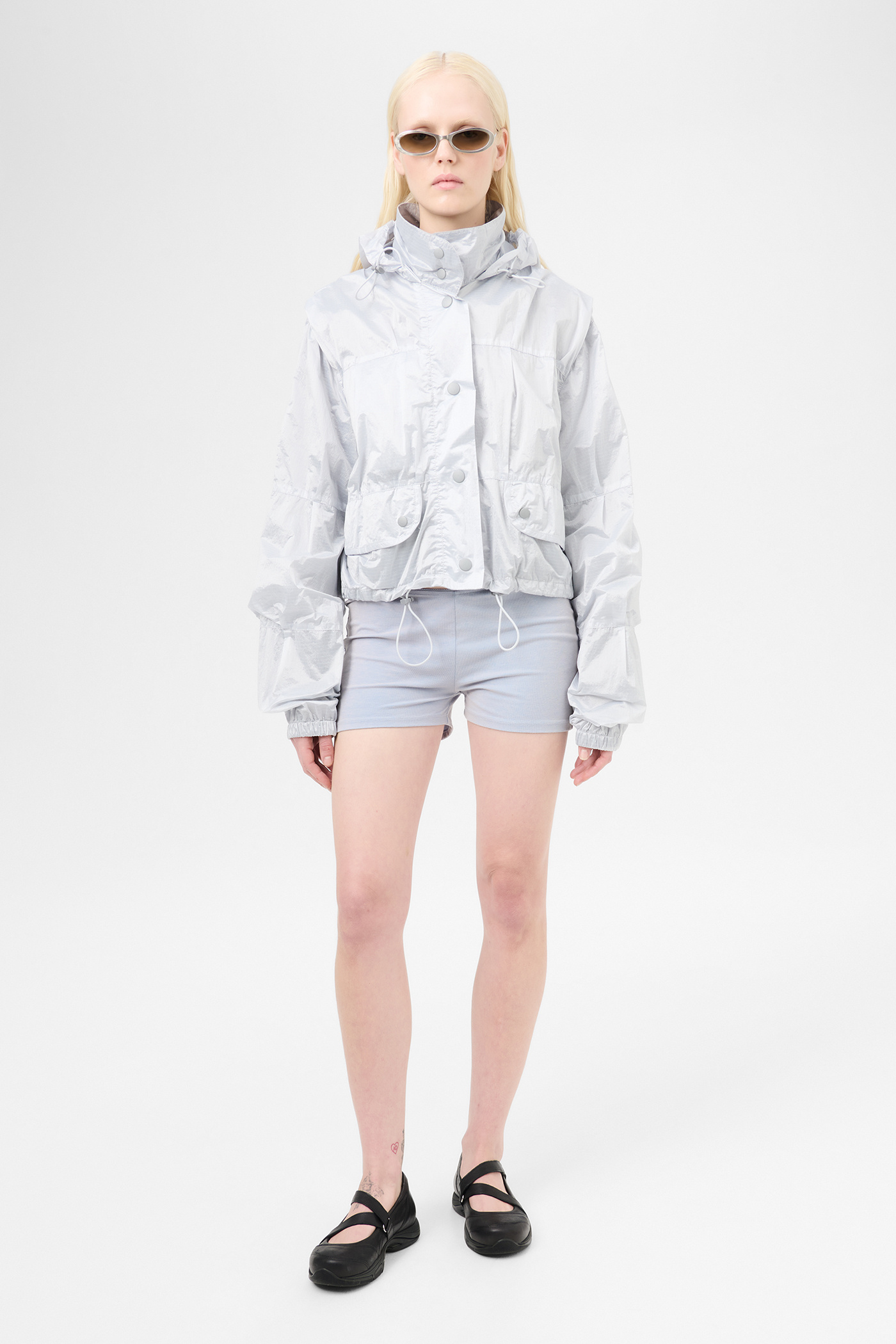 Our Legacy - Cropped Exhale Puffa Vapor Cream Parachute Ripstop