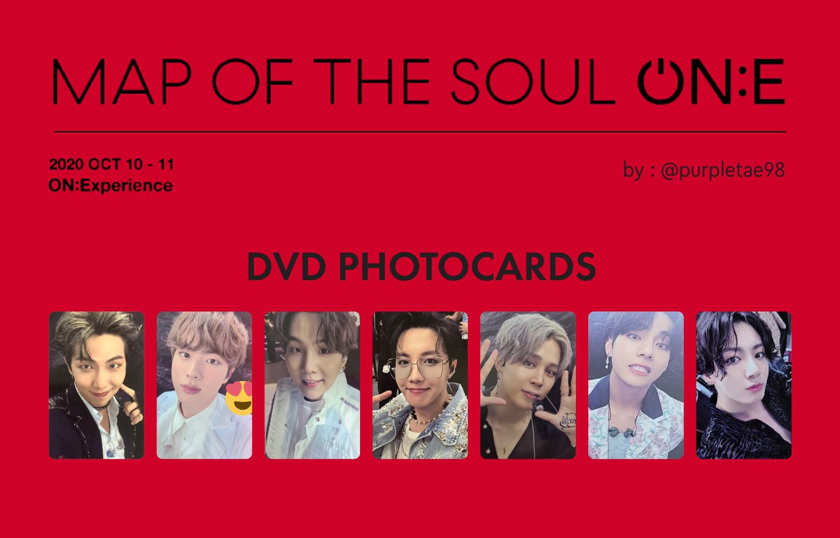 📌BTS Map Of The Soul ON:E Photocard DVD Template [COMPLETE