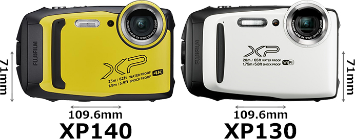 FinePix XP140」と「FinePix XP130」の違い - フォトスク