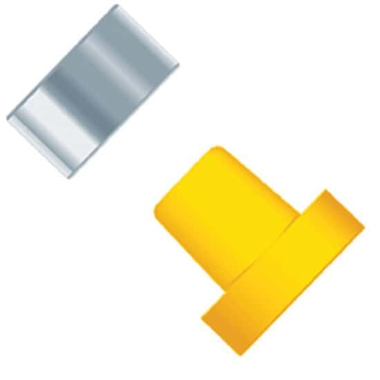Always in Stock - Idex Super Flangeless™ Ferrule, Yellow ETFE/SS
