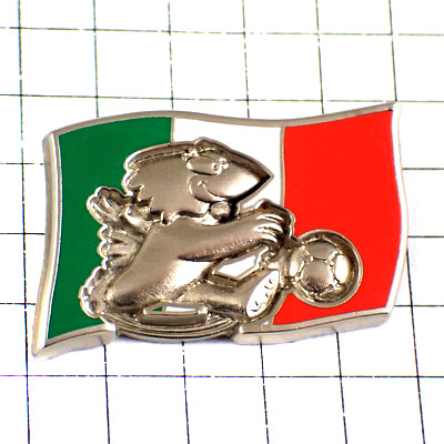 ピンバッジ・サッカーワールドカップ大会フランス鳥イタリアチーム国旗