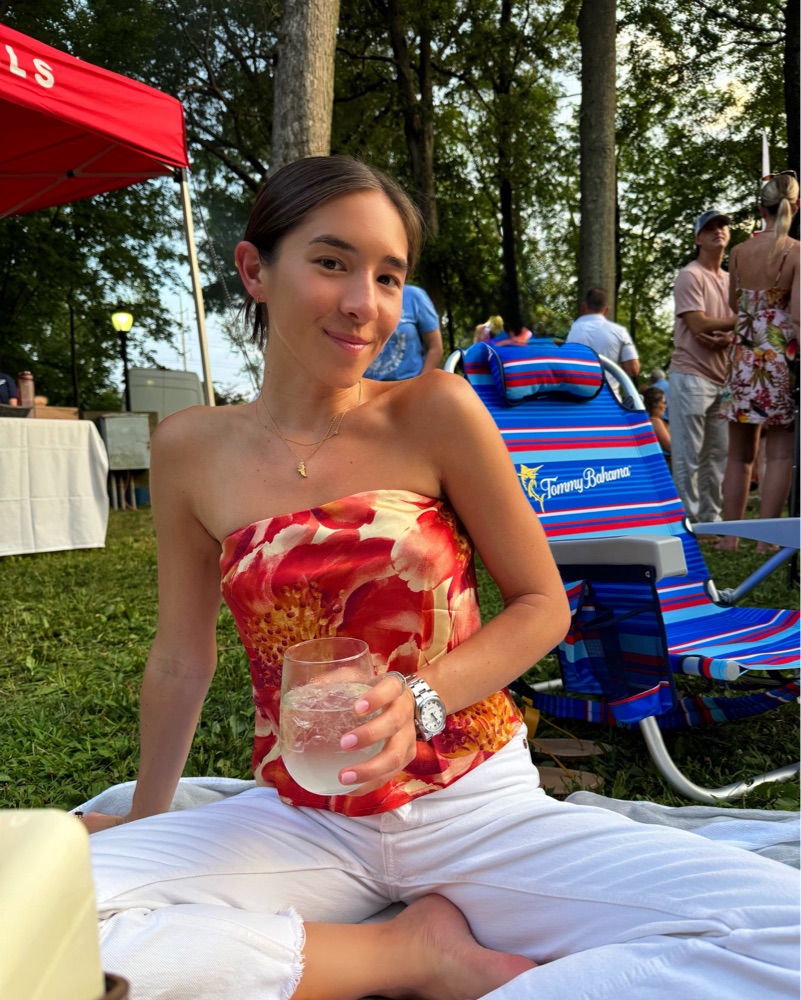 Spritz Silk Top In Summer Day by Reformation - Pickle