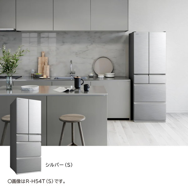 2023年製☆R-H54T(S) HITACHI冷凍冷蔵庫540L両開き6ドア 日立 R-H54T(S