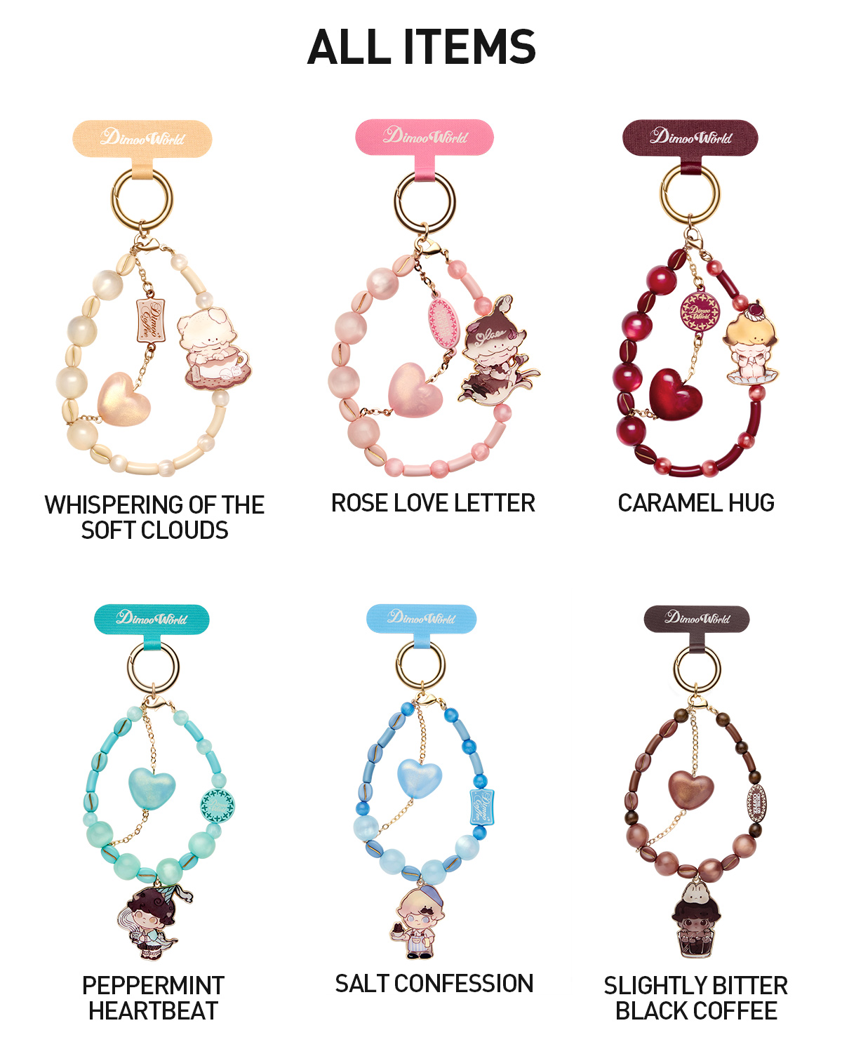 POP NOW:DIMOO Crush on Coffee Series-Phone Charm Blind Box - POP