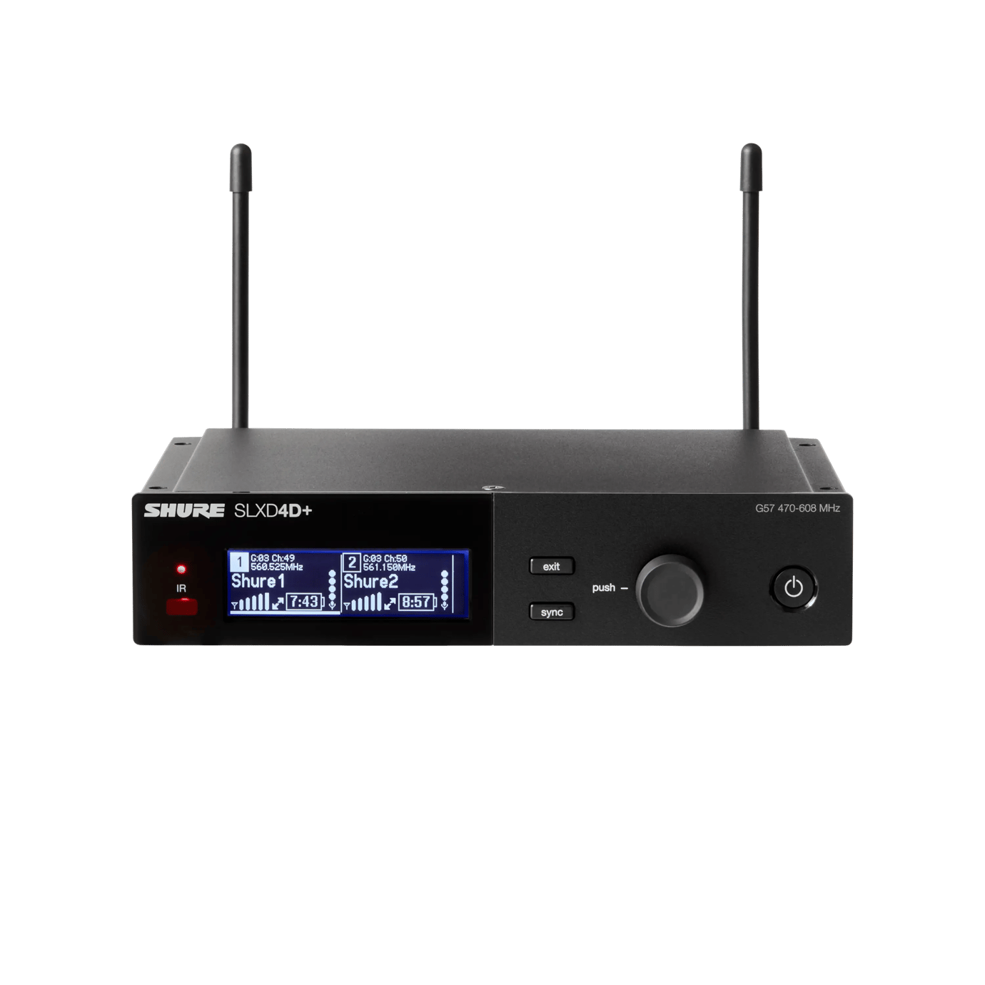 SLXD4D+ - Dual Channel Wireless Receiver - Shure USA