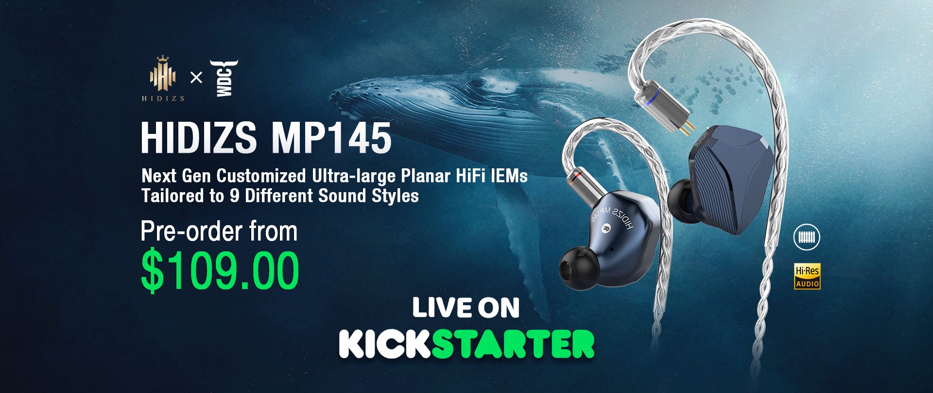 Hidizs新発売 ー14.5mm平面駆動ドライバ搭載の有線イヤホン「MP145