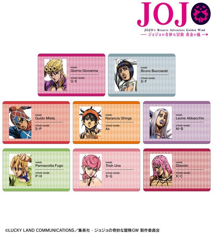 ジョジョの奇妙な冒険 黄金の風』のトレーディングプラスチックカード