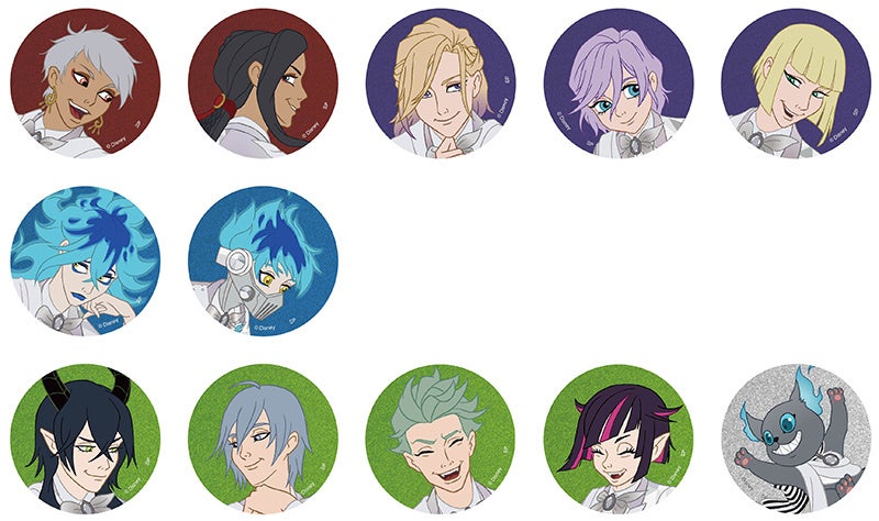 ツイステ プラチナジャケット 缶バッジ アズール 9個 オーロラ箔缶